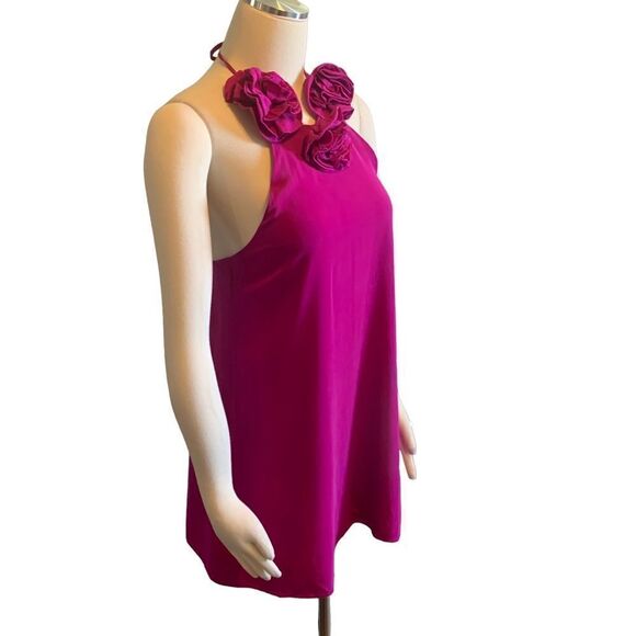 Alice + Olivia Silk Dress Fuchsia - Picture 3 of 7